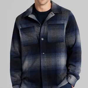 JOSEPH ABBOUD Plaid Shirt Jacket